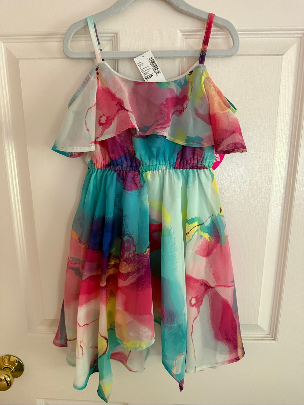 NWT Children’s Place watercolor ruffle dress, Size 4
